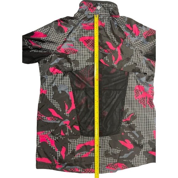 NWT Rise by LuLaRoe Determined Athletic Zip Jacket Medium Black Pink Hi-Low Vent - Picture 12 of 16